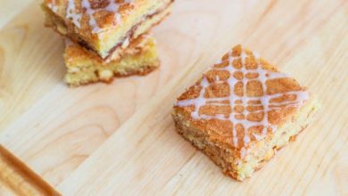 Photo of Blondies au chocolat blanc Snickerdoodle