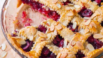 Photo of Tarte aux cerises douces aux amandes grillées