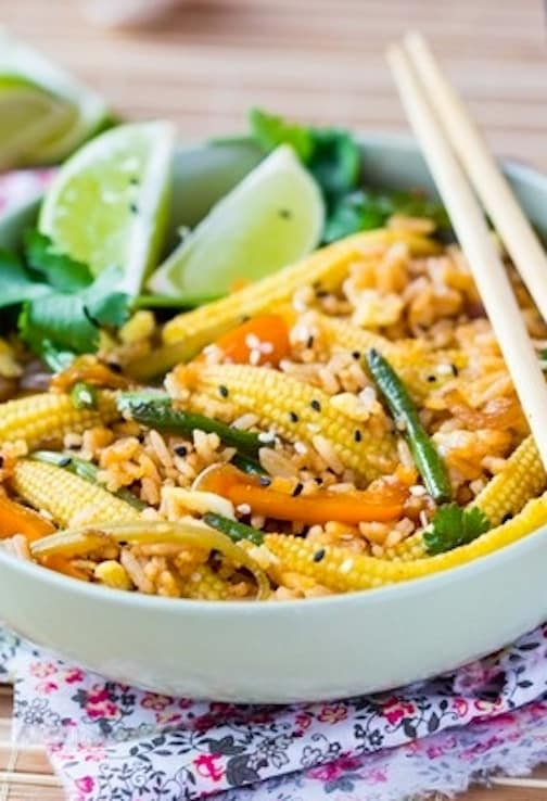 Recette de riz frit aux légumes chinois