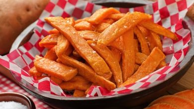 Photo of «Frites» au four de patates douces