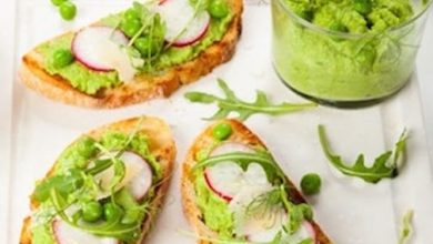 Photo of Tartinade aux pois verts et à la roquette