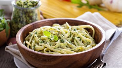 Photo of Épinards ou roquette et pesto au miso
