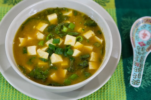 Recette de soupe miso végétalienne