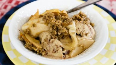 Photo of Cobbler aux pommes et aux noix (sans blé)