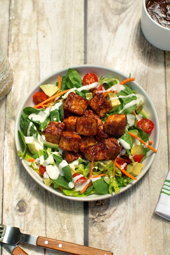 Recette de salade de tempeh barbecue