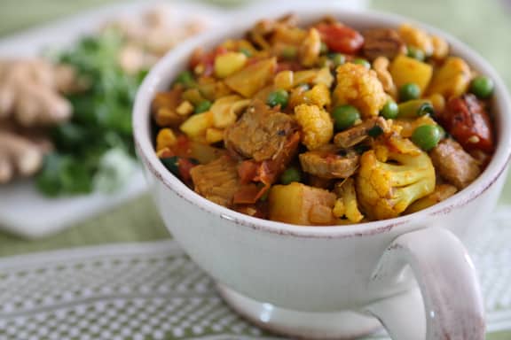 Tempeh au curry de chou-fleur