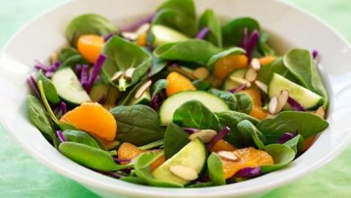 Photo of Salade d’épinards, d’orange et de chou rouge