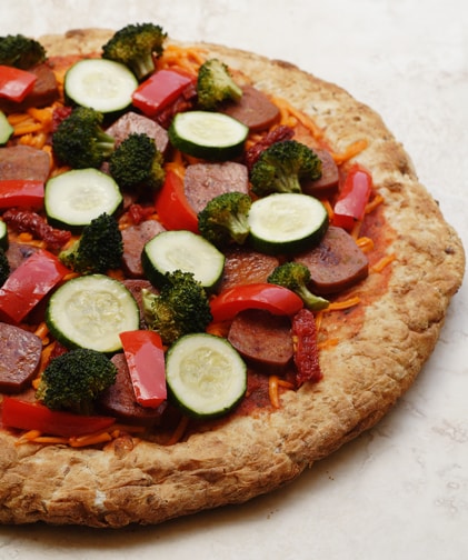 pizza végétarienne rôtie