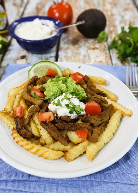 Recette de frites vegan carne asada