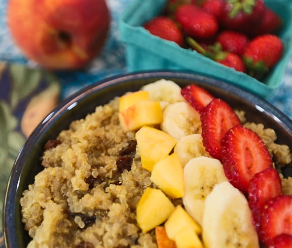 Recette de bols petit-déjeuner quinoa-maca