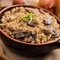 Riz brun aux champignons