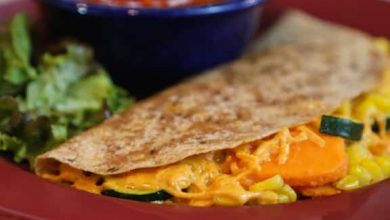Photo of Quesadillas aux patates douces, courgettes et maïs