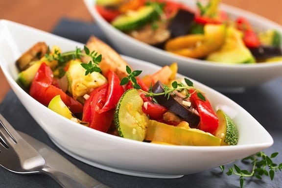 Ratatouille dans un plat