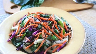 Photo of Salade de Bok Choy aux pois mange-tout et chou rouge