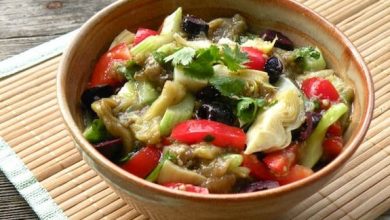 Photo of Salade d’aubergines rôties aux coeurs d’artichaut