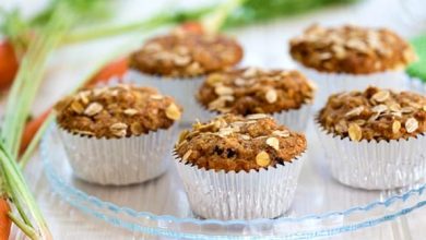 Photo of Muffins végétaliens aux carottes et aux noix