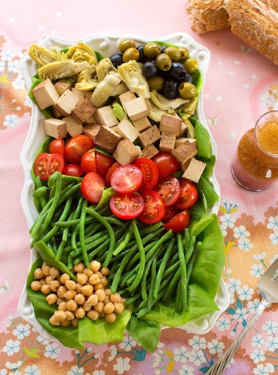 Recette de salade niçoise vegan