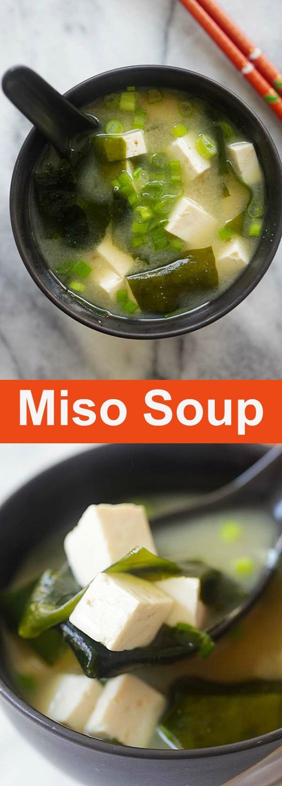Soupe Miso - Soupe japonaise à base de pâte miso saine, de tofu, d'algues et de bouillon dashi.  Cette recette de soupe miso maison est authentique, facile et a meilleur goût que les restaurants |  rasamalaysia.com
