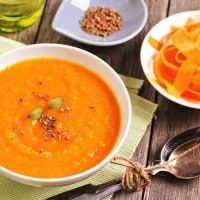 Recette de soupe aux carottes, à l'orange et au gingembre