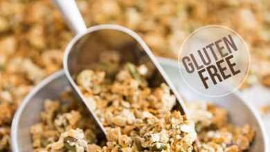 Photo of Granola à la citrouille et aux graines de chanvre sans gluten •