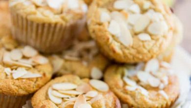 Photo of Muffins sans gluten au miel, aux amandes et aux poires •