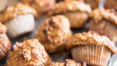 Photo of Muffins aux bananes et à l’avoine •