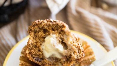 Photo of Muffins à l’avoine et aux raisins secs – Sucrés naturellement •
