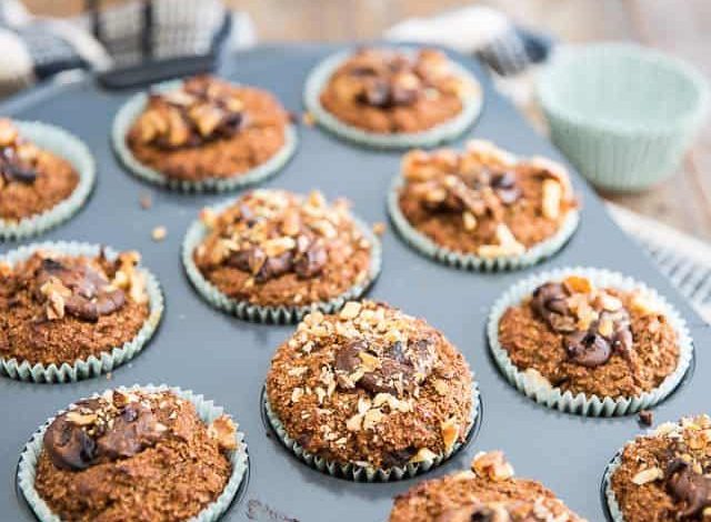 Naturally sweetened bran and date muffins that not only taste good, but is also good for you. It's dense, substantial in texture, hearty and nourishing!