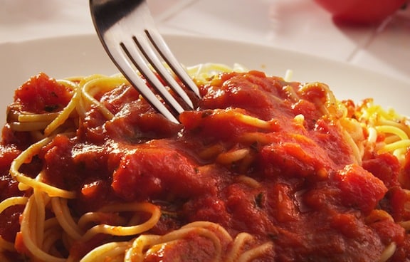 Sauce marinara aux spaghettis