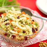Salade de quinoa, fenouil et canneberge