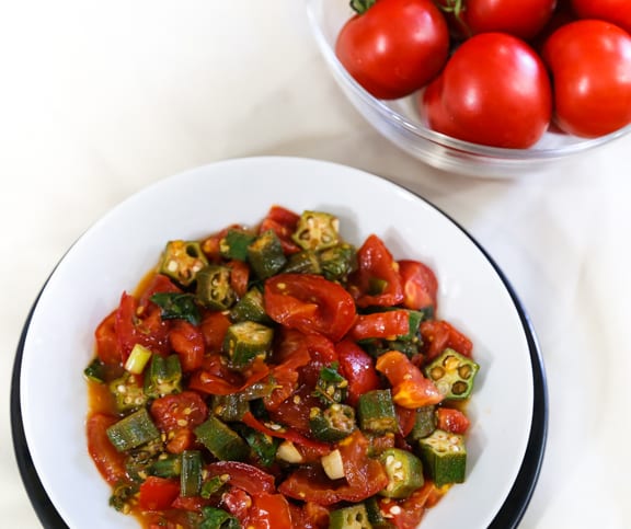 Tomates créoles au gombo - recette du sud