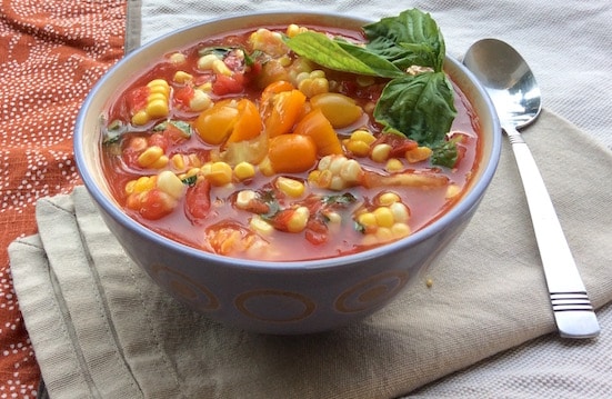Soupe froide aux tomates et maïs2