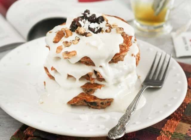 Grain Free Carrot Cake Pancakes