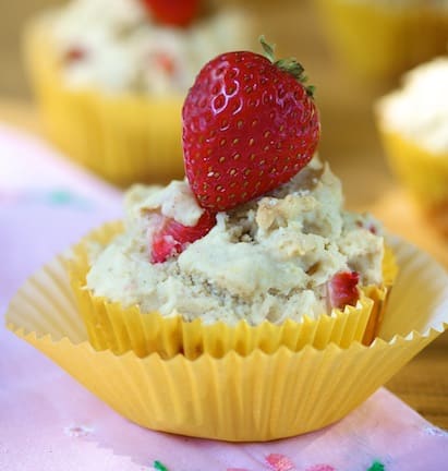 muffins sablés aux fraises végétaliens et sans gluten