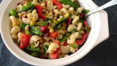 Photo of Salade de pâtes aux pois noirs et au maïs