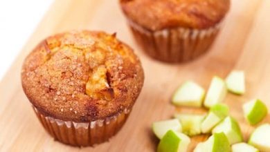 Photo of Muffins délicieux aux pommes et aux graines de lin