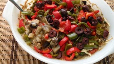 Photo of Aubergines et poivrons cuits au four