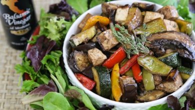 Photo of Tofu aux légumes italiens rôtis au balsamique