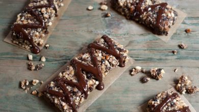 Photo of Barres au chocolat et aux amandes et aux noix