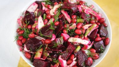 Photo of Haricots rouges à l’aneth avec betteraves marinées