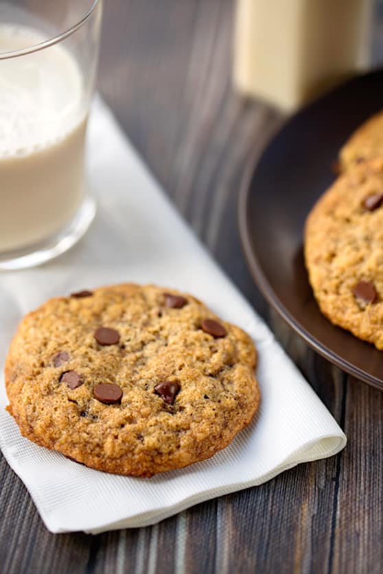 biscuits végétaliens aux pépites de chocolat faibles en gras