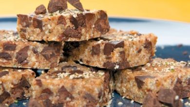 Photo of Blondies aux morceaux de chocolat et de chanvre