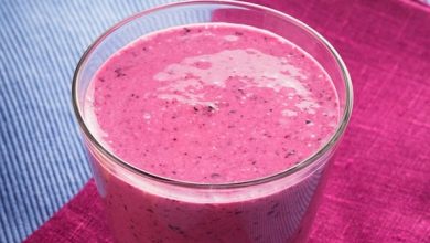 Photo of Shake déjeuner aux bleuets et à la noix de coco