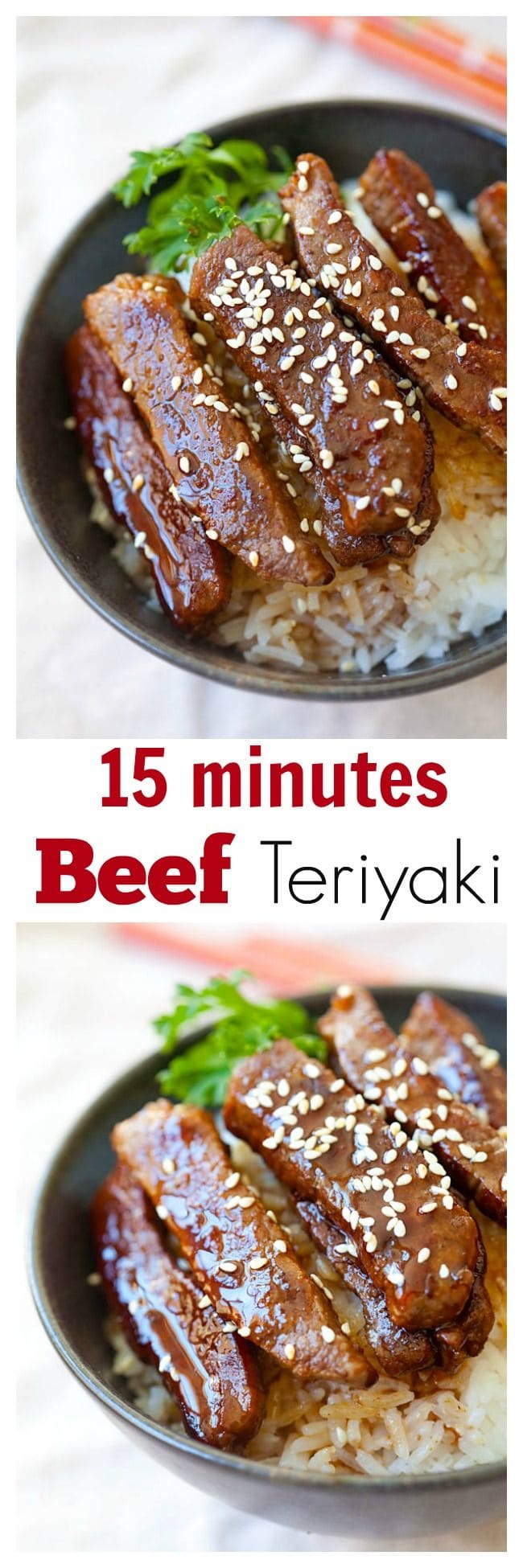Beef Teriyaki - La meilleure et la PLUS FACILE recette de boeuf teriyaki qui prend 15 minutes à faire et mieux que les restaurants |  rasamalaysia.com