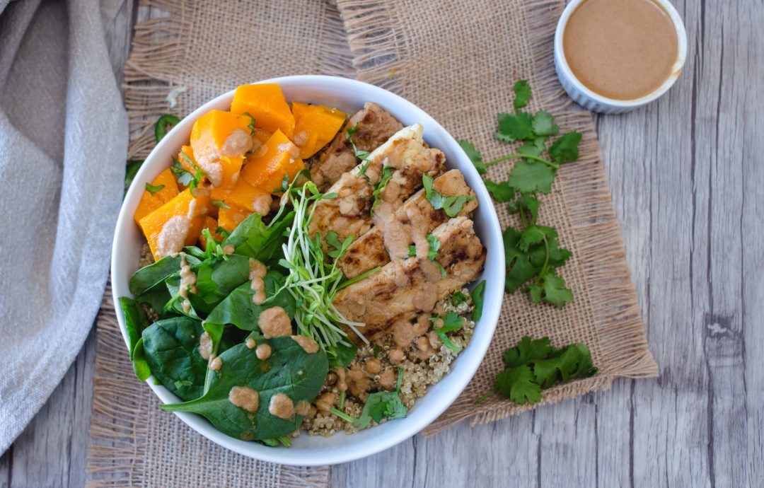 Bol de Tempeh Buddha avec courge