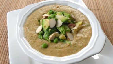 Photo of Soupe aux amandes et aux choux de Bruxelles