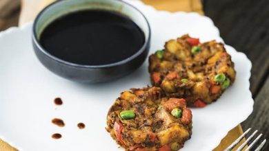 Photo of Gâteaux Samosa aux Pommes de Terre et Pois avec Sauce au Tamarin
