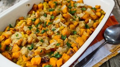 Photo of Casserole de pâtes crémeuses et de courge musquée