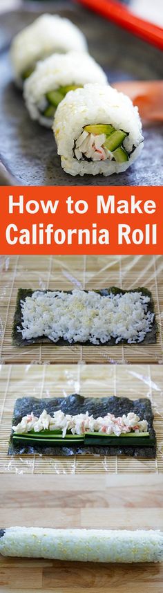 California Roll - Rouleau californien fait maison.  Apprenez à préparer ce sushi populaire avec le guide d'images étape par étape |  rasamalaysia.com