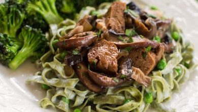 Photo of Champignon végétalien-Seitan Stroganoff